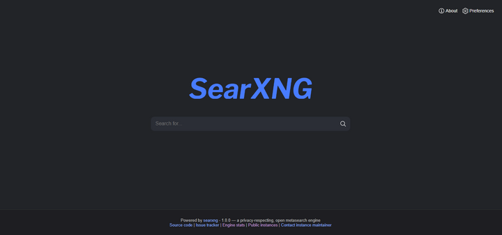 SearXNG - MetaSearch Engine
